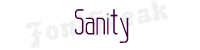 Sanity